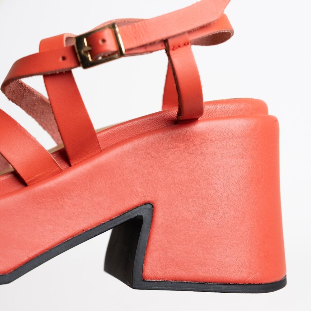 Ganni Red Platform Sandals - Picture 12 of 16
